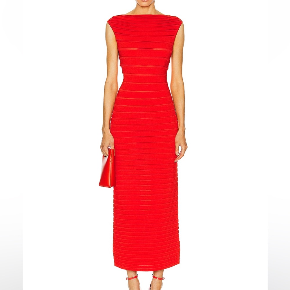 Alaia Red Midi Dress